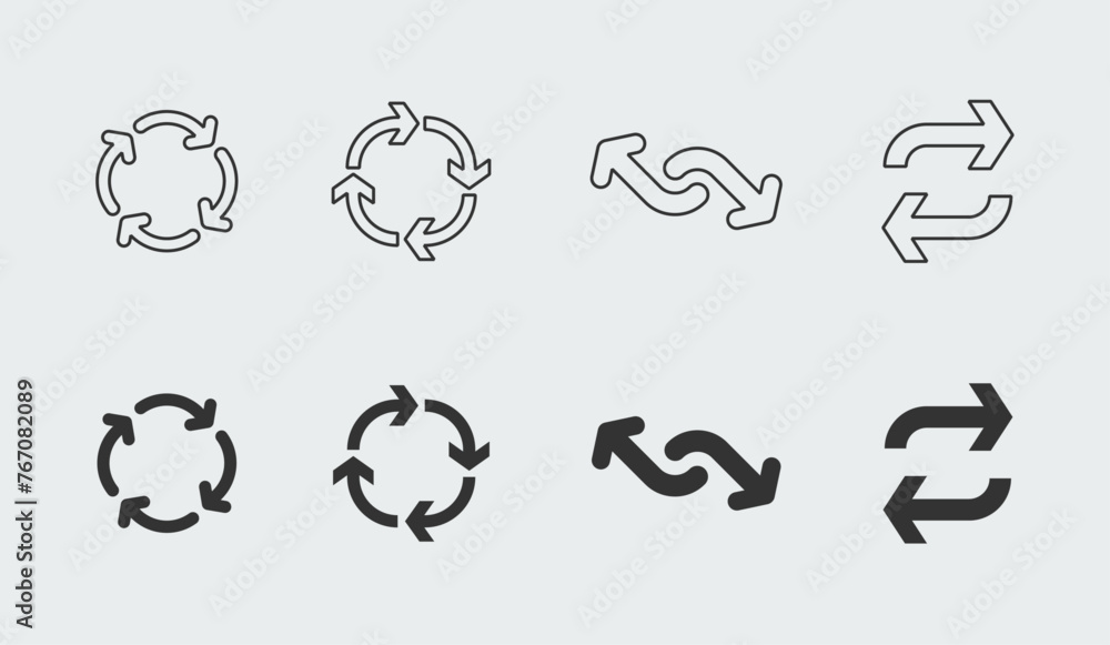 Recycling icon set. Stock illustration. Recycling icon set. Stock illustration.