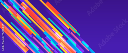 Colorful abstract banner with shapes. For business banner, formal backdrop, prestigious voucher, luxe invite, wallpaper and background