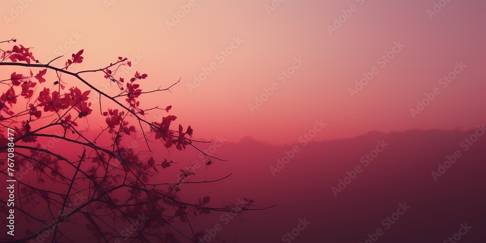 A serene gradient background, transitioning from delicate blush to deep wine, enveloping the scene in a soothing yet vibrant glow, perfect for design inspiration.