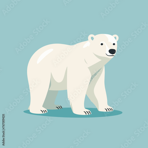 Cute polar bear cartoon illustration