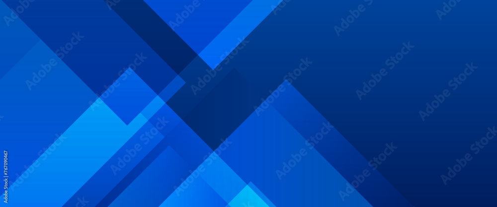 Blue modern and simple abstract banner art vector with shapes. For background presentation, background, wallpaper, banner, brochure, web layout, and cover - obrazy, fototapety, plakaty 