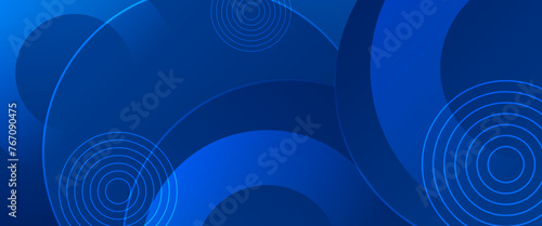Blue vector abstract banner with simple geometric shapes. For cover design, book design, poster, cd cover, flyer, website backgrounds or advertising