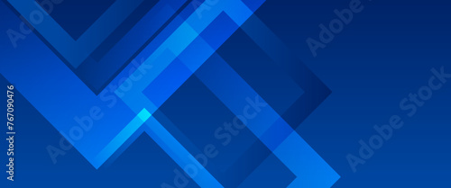 Blue minimal geometric shape abstract banner. For business banner, formal backdrop, prestigious voucher, luxe invite, wallpaper and background