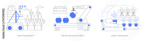 Agriculture automation isolated cartoon vector illustrations se