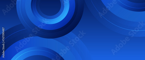 Blue abstract banner with shapes. For business banner, formal backdrop, prestigious voucher, luxe invite, wallpaper and background