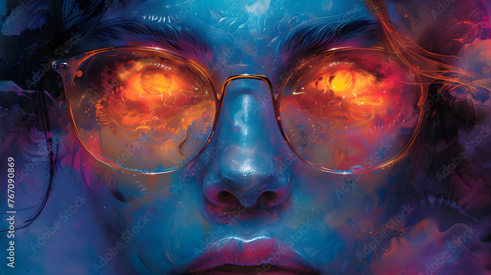 Cybernetic Perspective, Close-Up Portraits of woman in the Future Cyberpunk Glasses, Digital Art, Futuristic Visionary, Conceptual Art, Technology, Psychology, Cyberpunk Aesthetic, and Imagination Cybernetic Perspective, Close-Up Portraits of woman in the Future Cyberpunk Glasses, Digital Art, Futuristic Visionary, Conceptual Art, Technology, Psychology, Cyberpunk Aesthetic, and Imagination