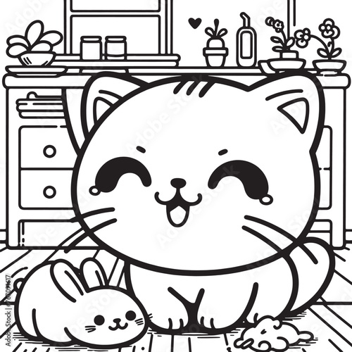 cartoon, vector, animal, cat, illustration, coloring, drawing, funny, line, fun, coloring book, children, sketch, pet, cute, lion, art, kitten, love, character, baby, outline, smile, design, comic,bla