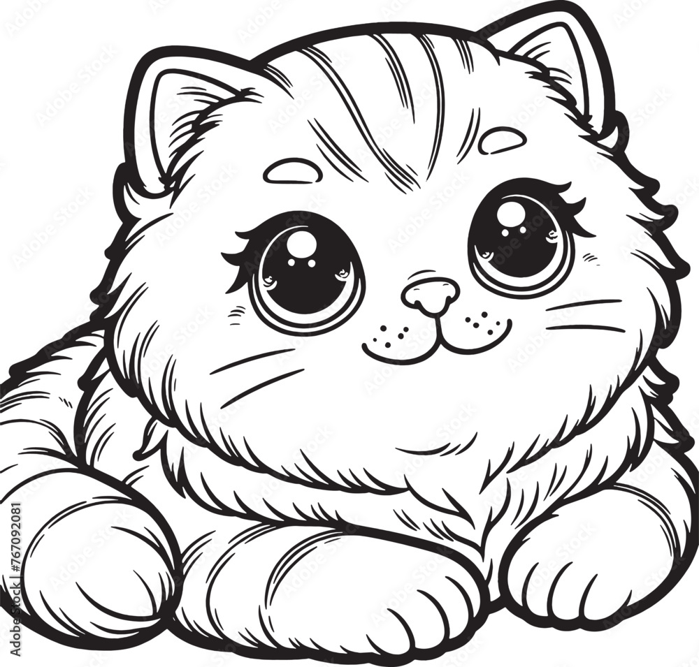 Obraz premium cartoon, vector, animal, cat, illustration, coloring, drawing, funny, line, fun, coloring book, children, sketch, pet, cute, lion, art, kitten, love, character, baby, outline, smile, design, comic,bla