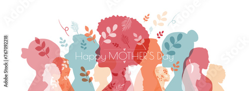 Happy Mother's Day card. Modern color design.