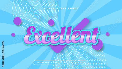 Blue and purple violet excellent 3d editable text effect - font style
