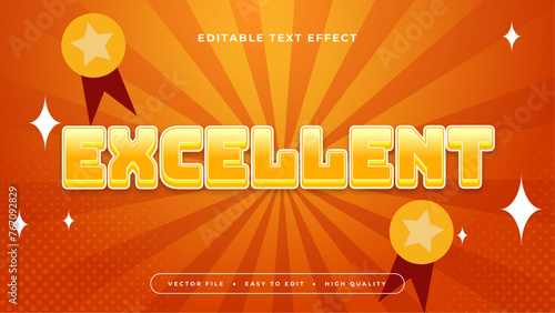 Red orange and yellow excellent 3d editable text effect - font style