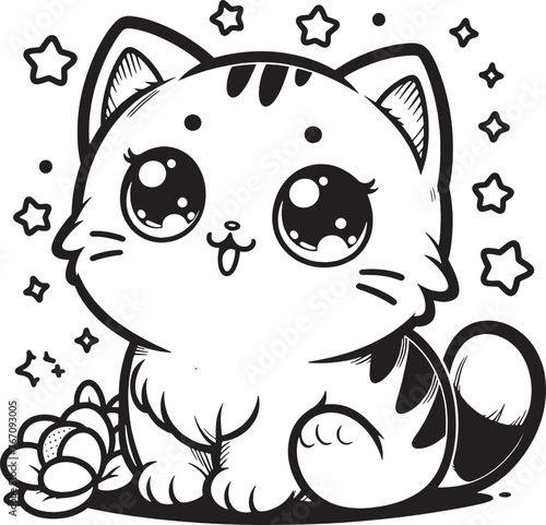 cartoon, vector, animal, cat, illustration, coloring, drawing, funny, line, fun, coloring book, children, sketch, pet, cute, lion, art, kitten, love, character, baby, outline, smile, design, comic,bla