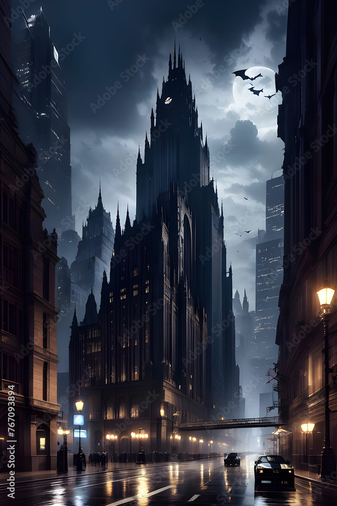 Night has come to an unknown city, Generative AI