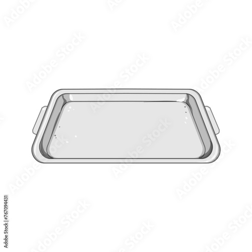 dinner food tray cartoon. dish lunch, box service, empty hand dinner food tray sign. isolated symbol vector illustration