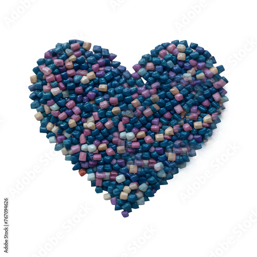 A colorfull heart png isolated on transparent background
