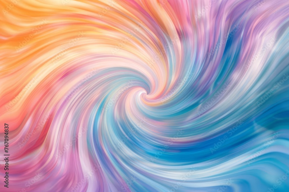 Mesmerizing twirling pastel colors as abstract background wallpaper, digital art illustration