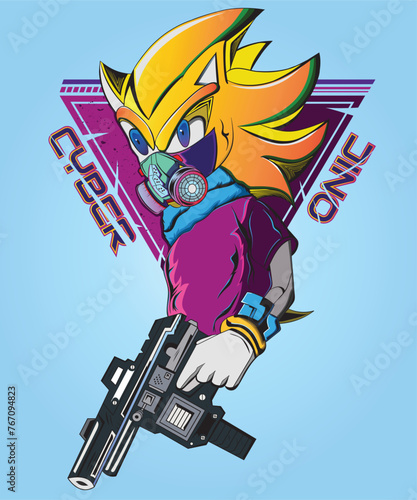Cyber onic design illustrator, can used for everything vector design purposes