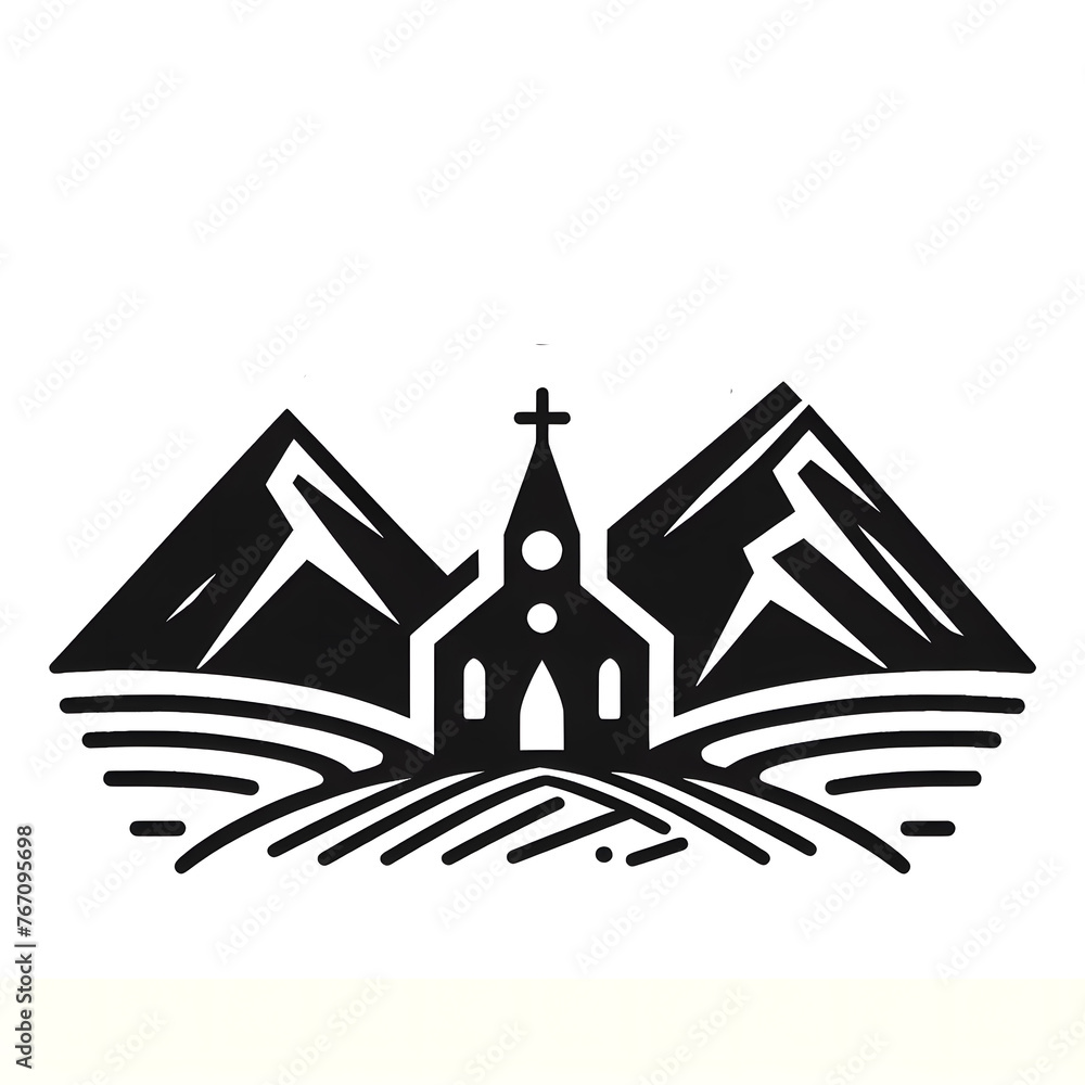logo design illustration mountain church 03 logo design illustration mountain church 03