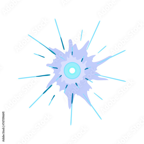 power impact vfx cartoon. electric blue, fx smoke, sword bomb power impact vfx sign. isolated symbol vector illustration