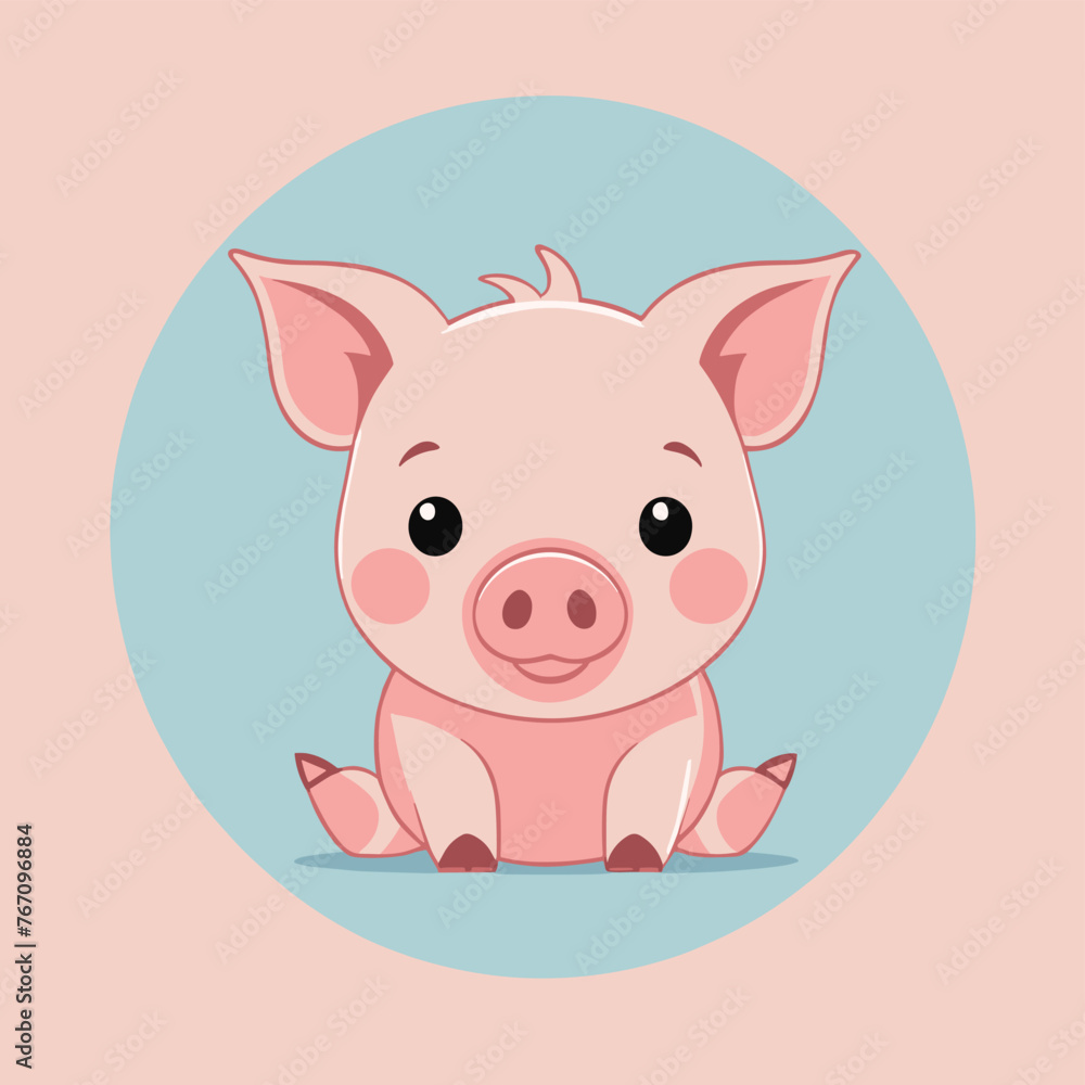 Cute pig cartoon illustration vector art Cute pig cartoon illustration vector art