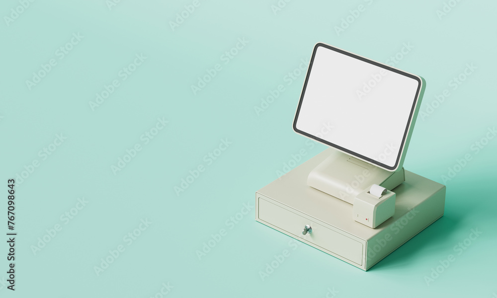 포스기 컴퓨터 목업 POS System Computer Mock up 포스기 컴퓨터 목업 POS System Computer Mock up