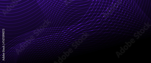 Purple violet and black dark vector 3D modern line futuristic tech banner shapes effect illustration. For business banner, formal invitation backdrop, luxury voucher, prestigious gift certificate