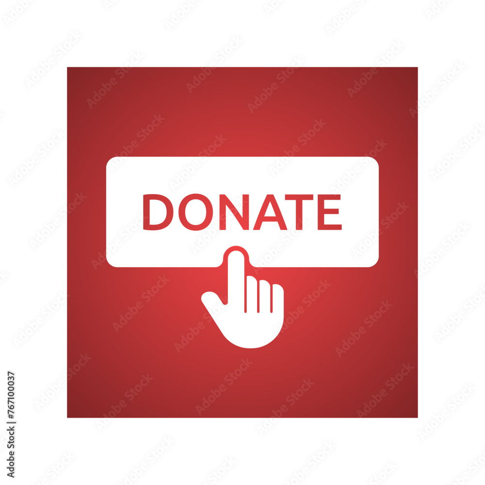 Donate web button. Symbol of financial aid isolated on white background. Vector illustration. Donate web button. Symbol of financial aid isolated on white background. Vector illustration.