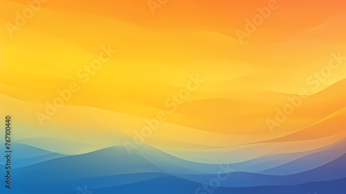 A lively sunrise gradient background unfolds  blending intense yellows with deep indigos  igniting creativity in graphic resources.