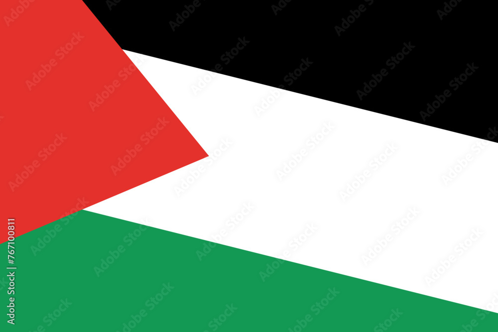Palestine flag - rectangular cutout of rotated vector flag. Palestine flag - rectangular cutout of rotated vector flag.