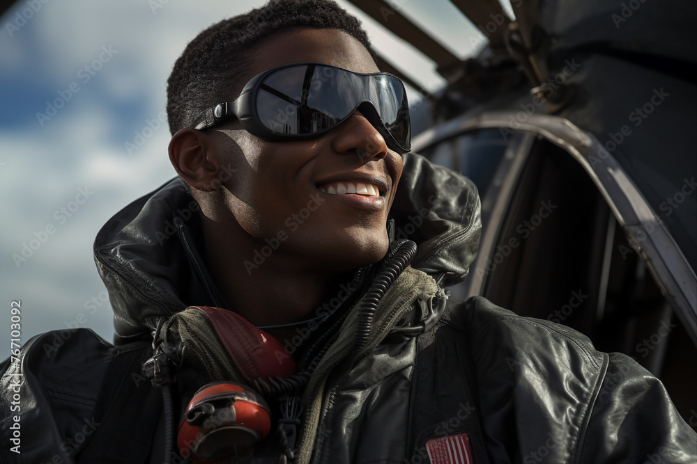 Male skydiving instructor man in profession generative AI Male skydiving instructor man in profession generative AI