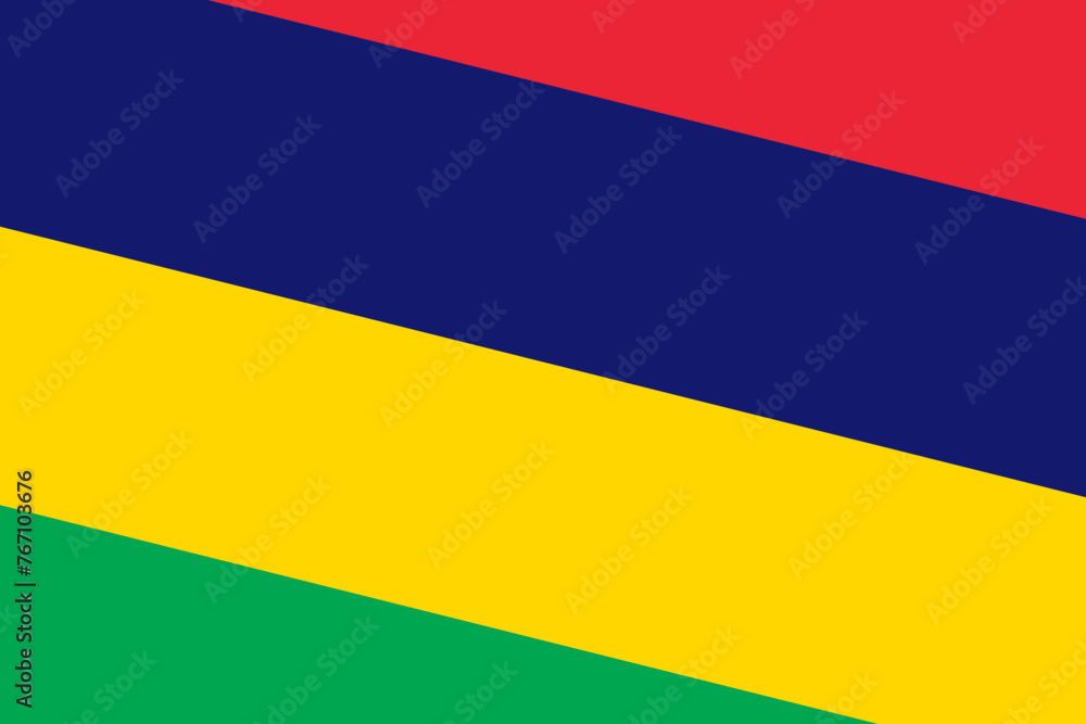 Mauritius flag - rectangular cutout of rotated vector flag. Mauritius flag - rectangular cutout of rotated vector flag.