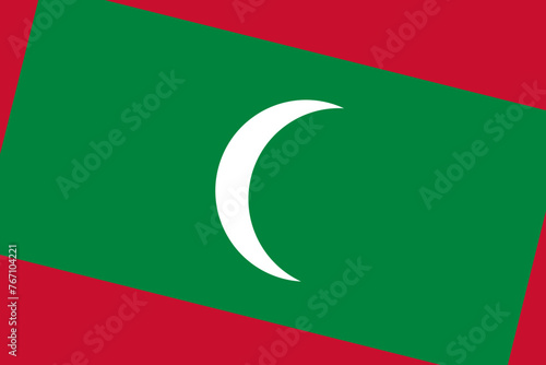 Free Download Maldives flag - rectangular cutout of rotated vector flag. - GFXLoad