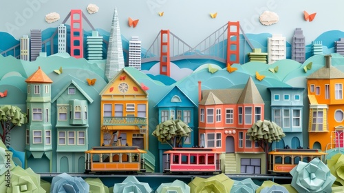 Origami Paper Town: San Francisco Essence© Kristian