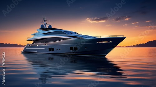 A luxury yacht cruising on calm waters, symbolizing the rewards of successful financial management and investment