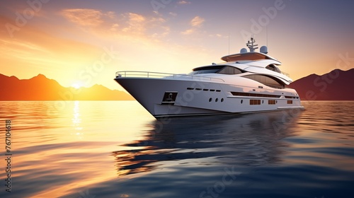 A luxury yacht cruising on calm waters, symbolizing the rewards of successful financial management and investment