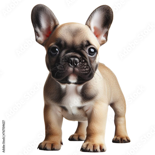 French bulldog puppy on a transparent background