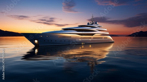 A luxury yacht cruising on calm waters, symbolizing the rewards of successful financial management and investment © baseer