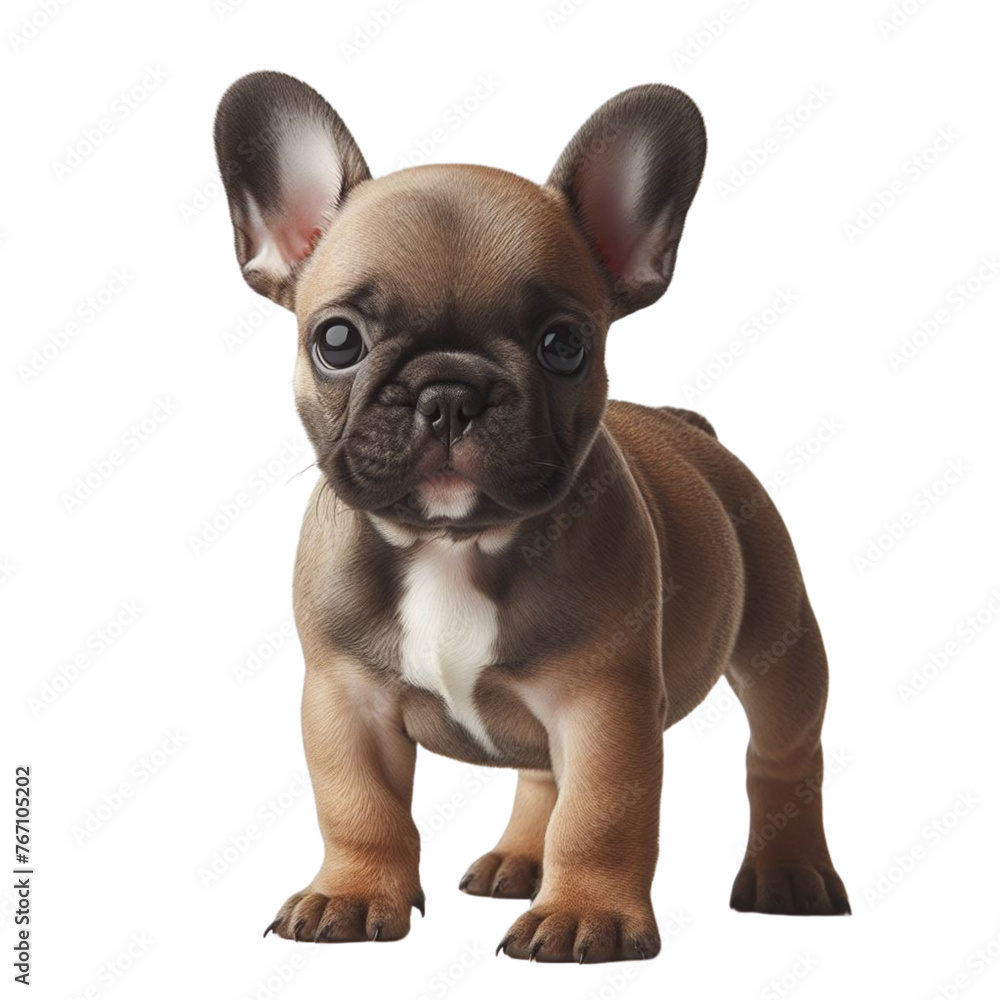 French bulldog puppy on a transparent background French bulldog puppy on a transparent background