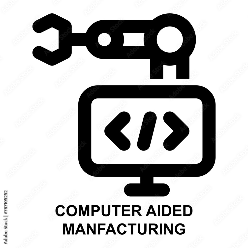 computer aided, manufacturing, production, manufacturing system, software, application, program expanded outline style icon for web mobile app presentation printing computer aided, manufacturing, production, manufacturing system, software, application, program expanded outline style icon for web mobile app presentation printing