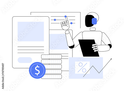 AI-Backed Dynamic Pricing abstract concept vector illustration. © Visual Generation