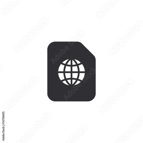 Passport icon. Profile icon. Id card. Identification card icon. Personal document. Business card sign. Id passport. Worker's pass. Globe icon. World symbol. International document. Global file. Data