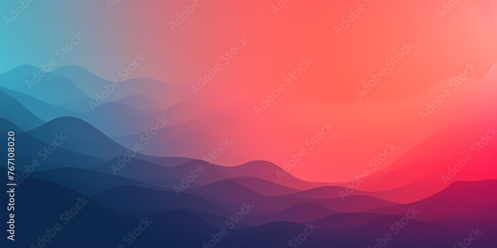A captivating gradient blend, ranging from peachy corals to twilight blues, offering a vibrant setting for graphic resources. - obrazy, fototapety, plakaty 