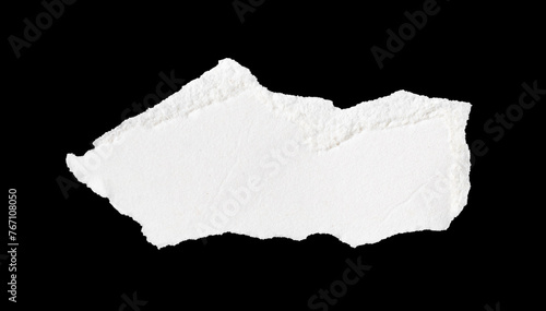 a white piece of paper on a black isolated background