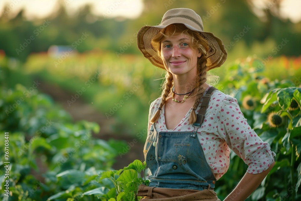 farmer woman in the field