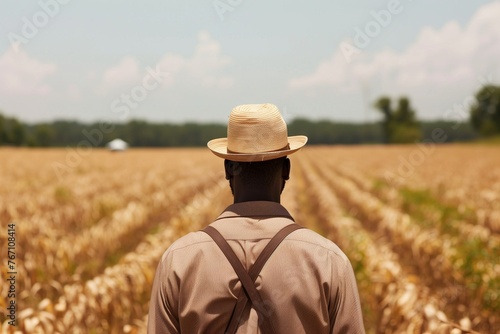 man in a field © Katsyarina