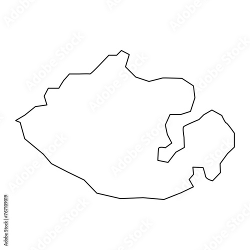 Kanifing map, administrative division of Gambia. Vector illustration.
