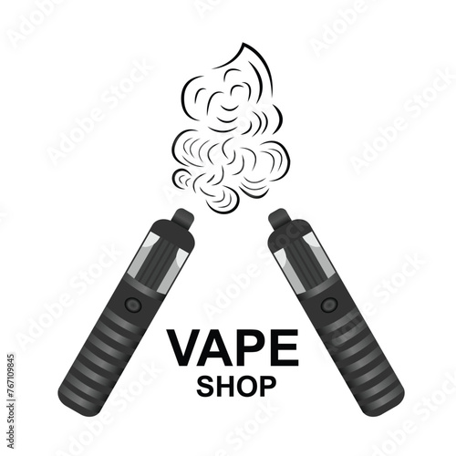 Vape electric smoke hand draw design vector