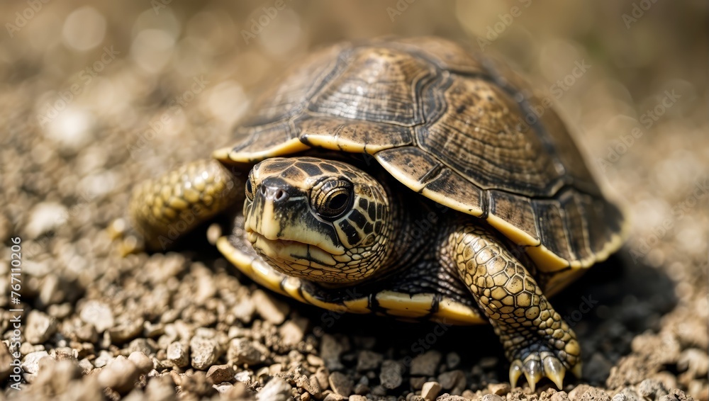 Tiny Guardian: Macro Photograph of a Little Turtle, Revealing the Intricate Details and Endearing Charms of Nature's Miniature Wonders Tiny Guardian: Macro Photograph of a Little Turtle, Revealing the Intricate Details and Endearing Charms of Nature's Miniature Wonders
