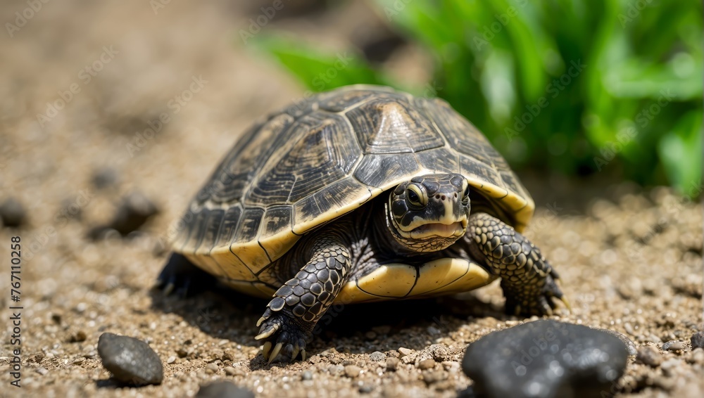 Tiny Guardian: Macro Photograph of a Little Turtle, Revealing the Intricate Details and Endearing Charms of Nature's Miniature Wonders Tiny Guardian: Macro Photograph of a Little Turtle, Revealing the Intricate Details and Endearing Charms of Nature's Miniature Wonders