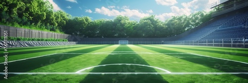 beautiful green grass , football field, soccer field